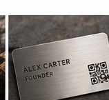 Concept: personalized engraved metal business card