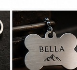 Concept: name engraved on pet tag